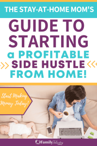 Looking to make extra money from home as a stay at home mom? Get 20 easy and legit side hustles you can start today to make more money! #sidehustle #makemoney #savemoney #mompreneur #momboss