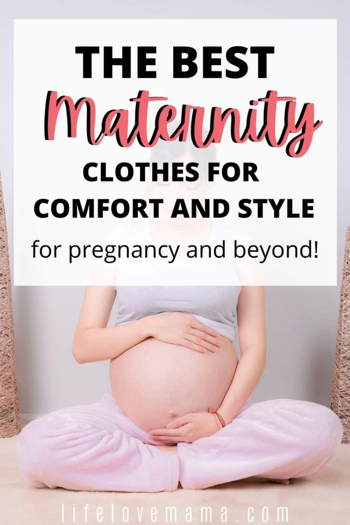 woman in comfortable maternity clothes