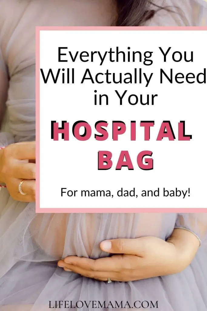 everything you will actually need in your hospital bag