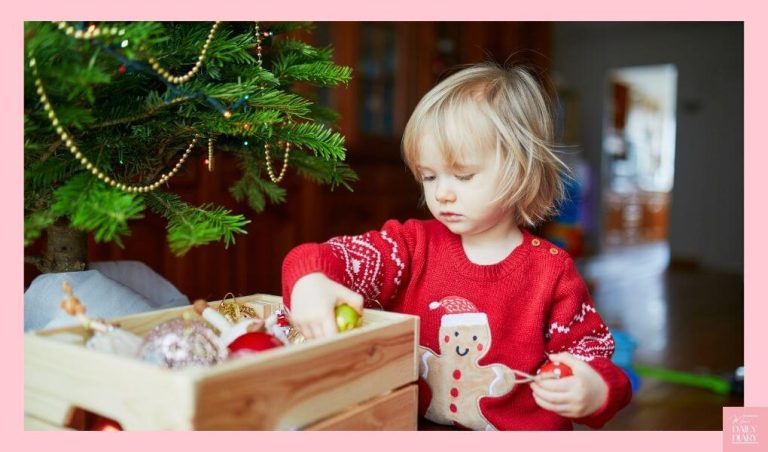 Toddler And Christmas Tree. How To Keep Them Both Safe