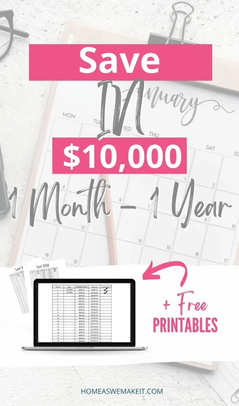 How to Save $10,000 With Weekly and Biweekly Deposit Charts