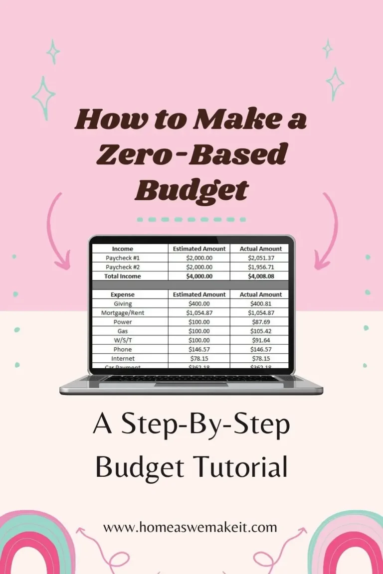 How to Use a Zero-Based Budget (ZBB) for Your Home