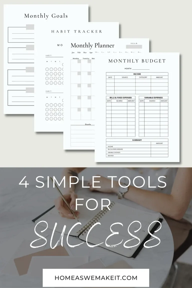 4 Simple Tools You Can Use to be Successful Each Month