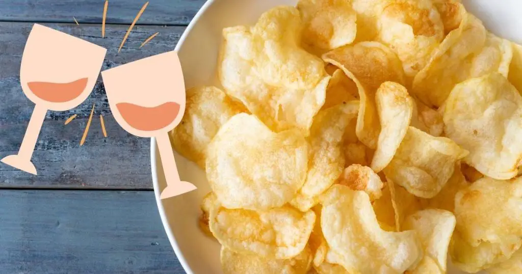 wine and potato chips pairing snack idea