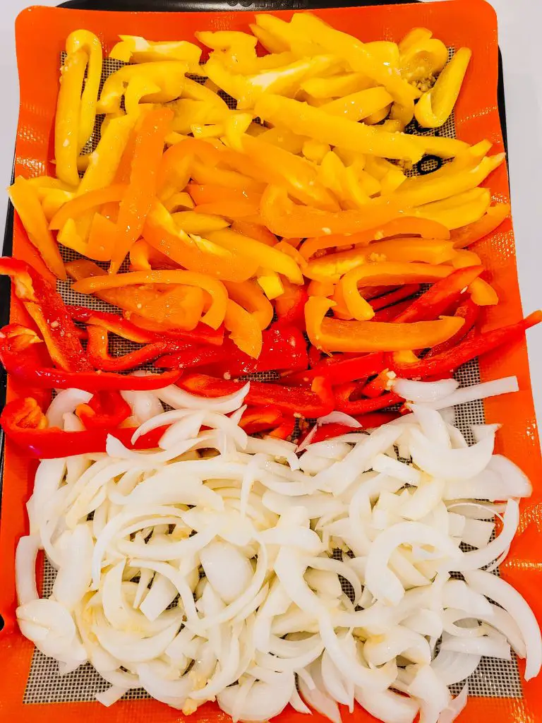 Peppers and onions for fajitas