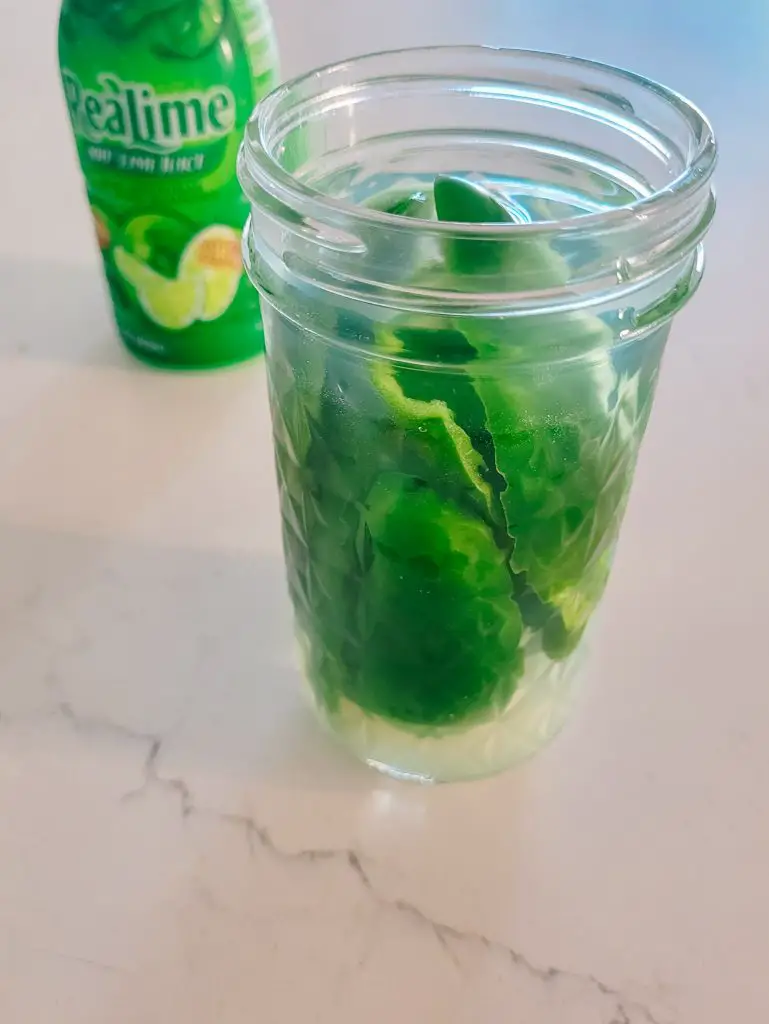 soak jalapenos in lime juice to make them more mild