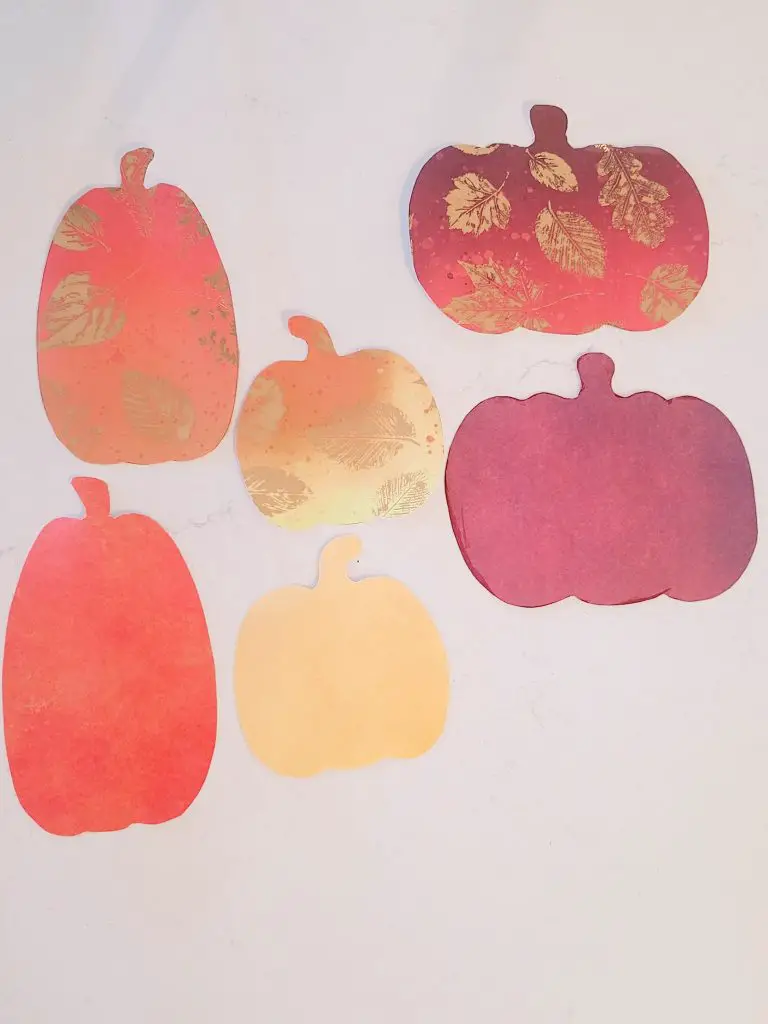 cut out the pumpkin shapes