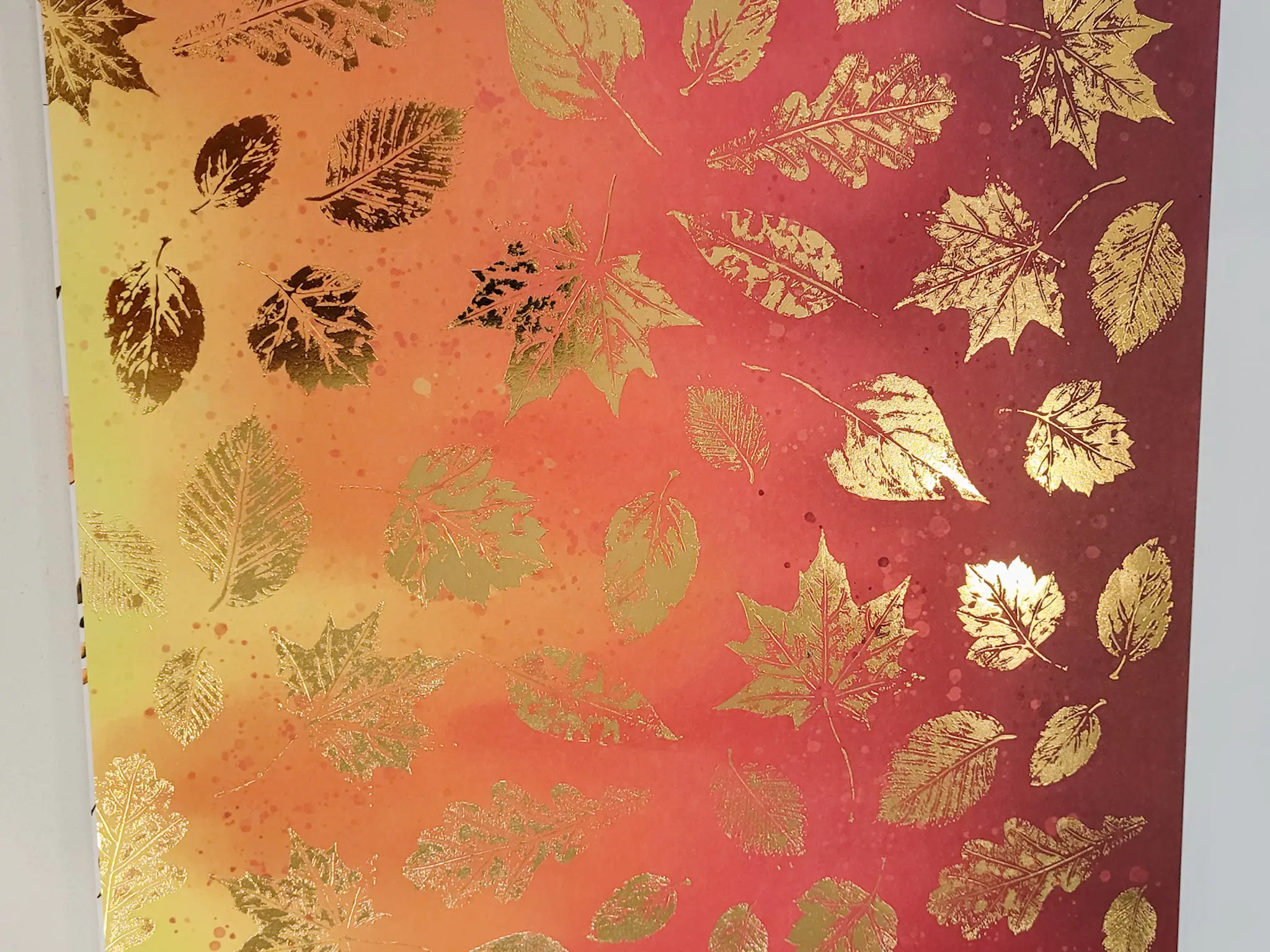 ombre foil paper for fall