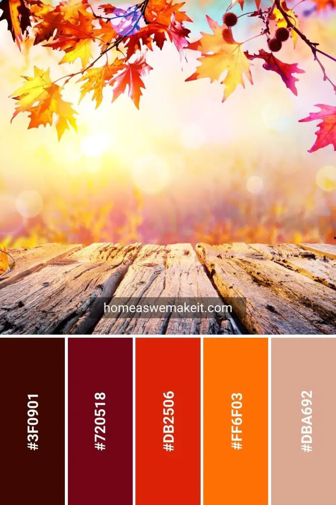 fall scene colors with hex code