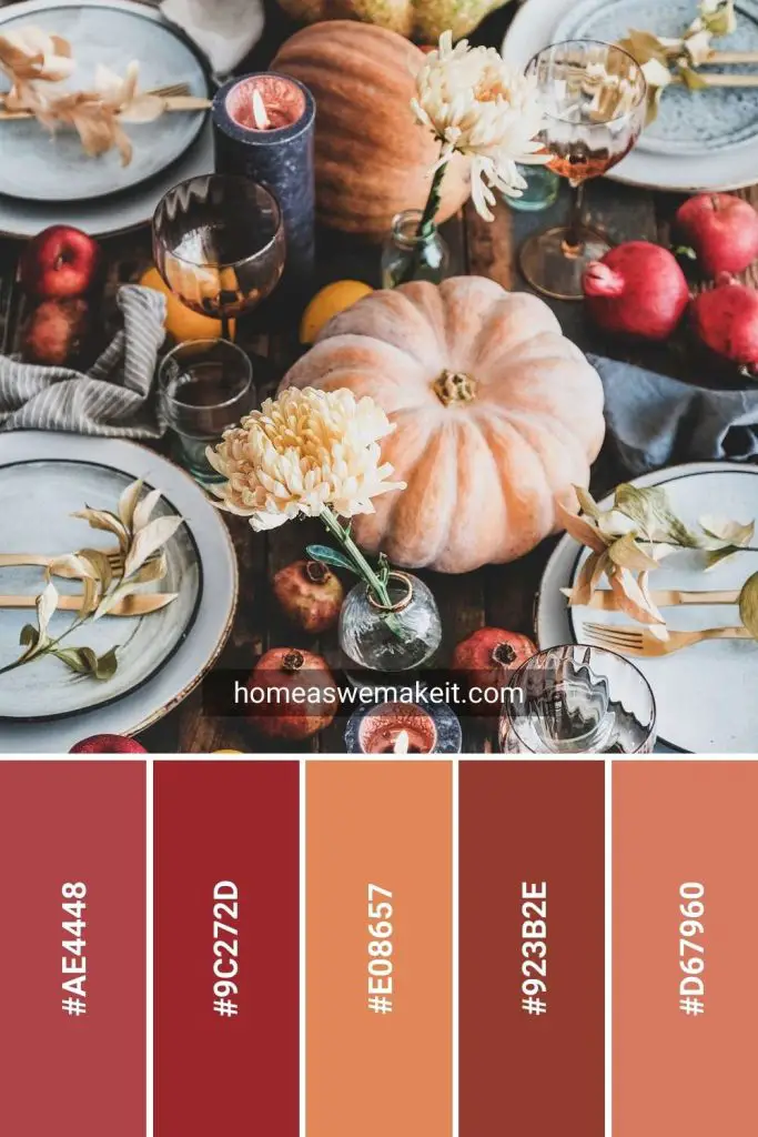 thanksgiving table colors with hex code