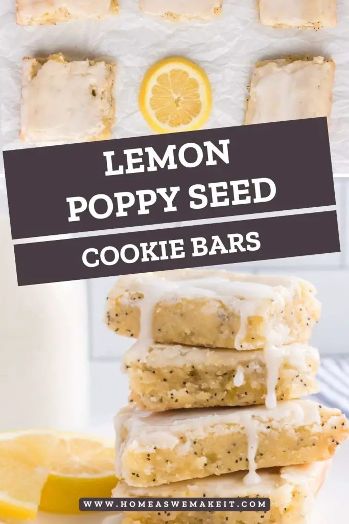 lemon poppy seed cookie bars with glaze