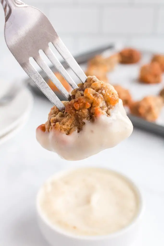 bisquick sausage balls dipped in gravy