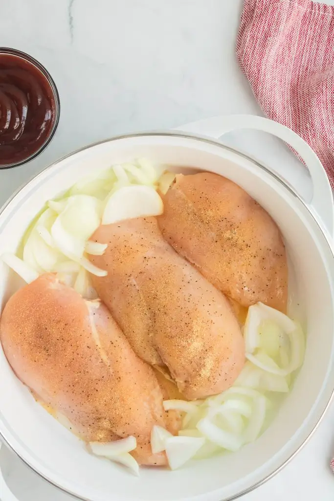 chicken breasts in a dutch oven