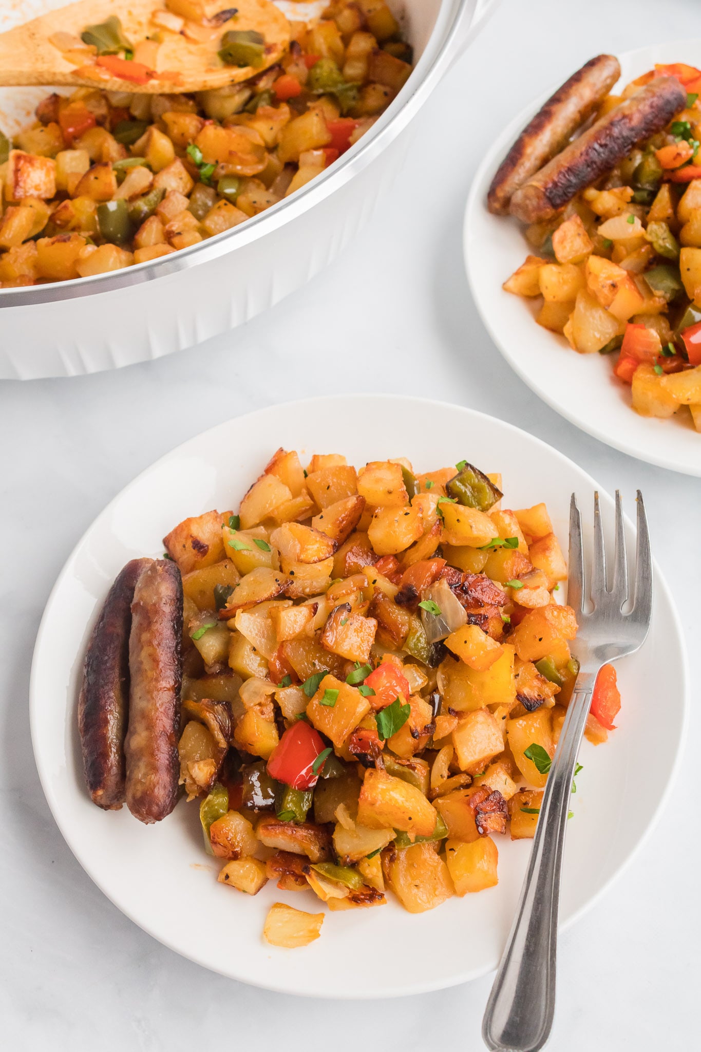 Crispy Breakfast Potatoes With Peppers and Onions