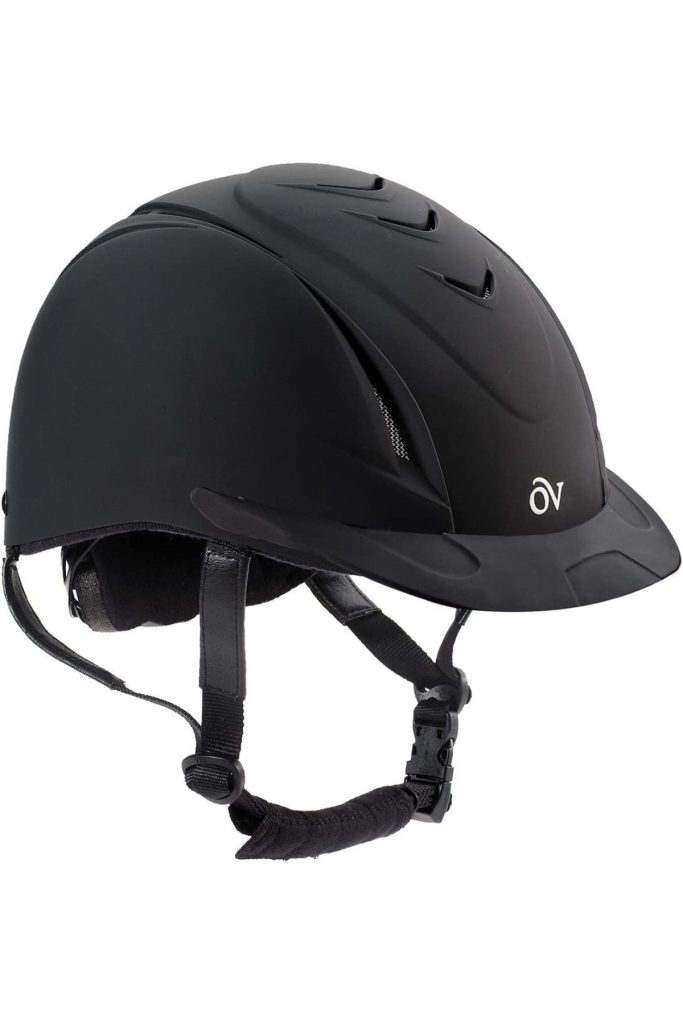 This is the Ovation Deluxe Schooler Riding Helmet.  It's completely matte black.