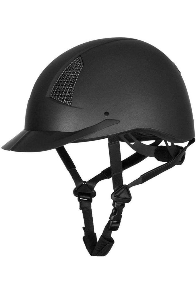 This is a picture of the TuffRider Starter Riding Helmet.  It's black.